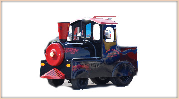 A trackless train for childrens events
